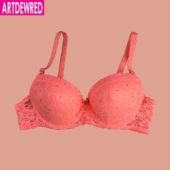 Women Lace Floral Sexy Soild Cup Underwear Bra Fashion Women Clothing Intimates Underwire Diamonds Hot Sale Bras