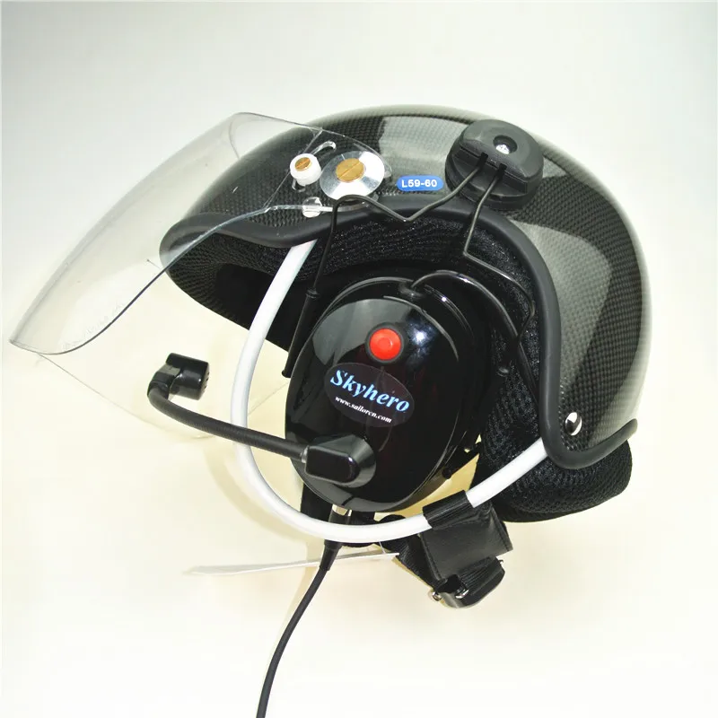 Настоящий карбоновый парамотор шлем с шумоподавлением гарнитура Прямая с фабрики