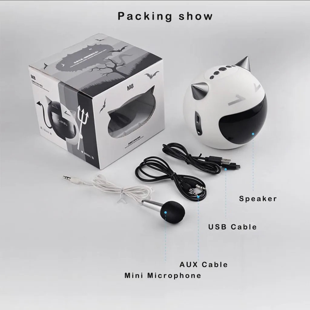 Портативный маленький Дьявол тяжелый динамик Bluetooth Поддержка пения блокировки