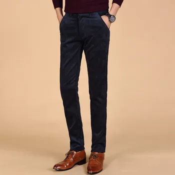 

men autumn and winter men's casual pants corduroy winter men waist loose trousers elastic corduroy long straight Corduroy pants