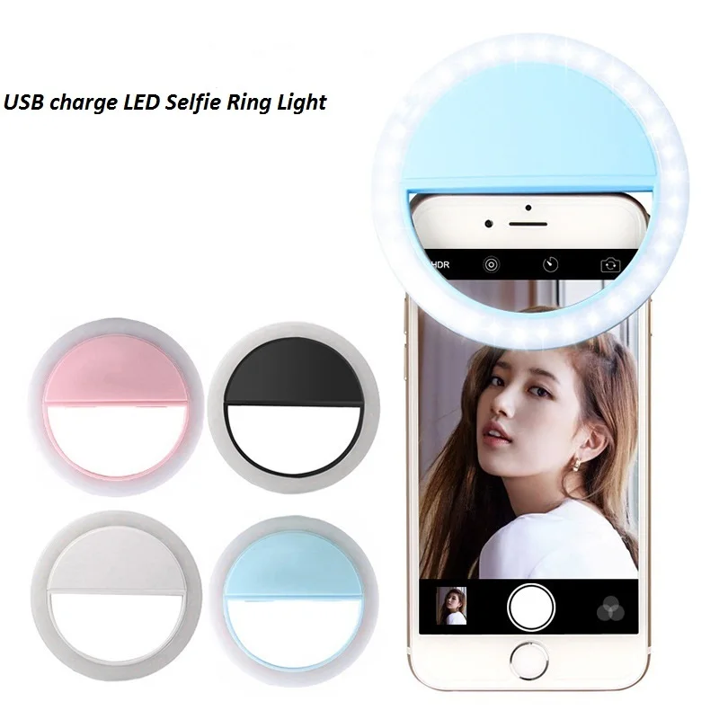 

SRL-36 36 LED Clip-on Rechargable Selfie Light LED Ring Fill Light Camera Photography For iPhone and All the Smart Phones
