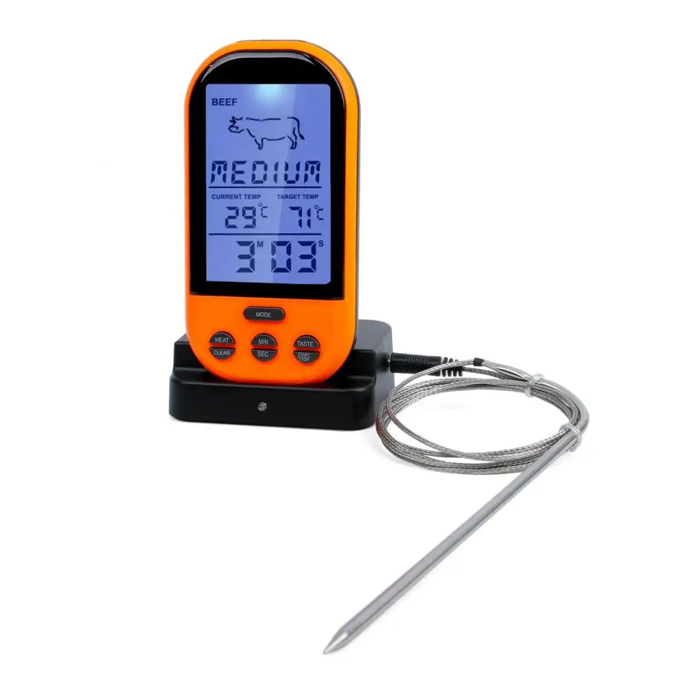 

AsyPets Wireless Meat Thermometer Remote Cooking Food Barbecue Digital Grill Thermometer for Smoker Grill BBQ Thermometer-30