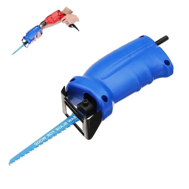 

Portable Reciprocating Saw Metal Wood Cutting Tool Woodworking Cutter Machine Electric Drill Attachment with 3 Sharp blades
