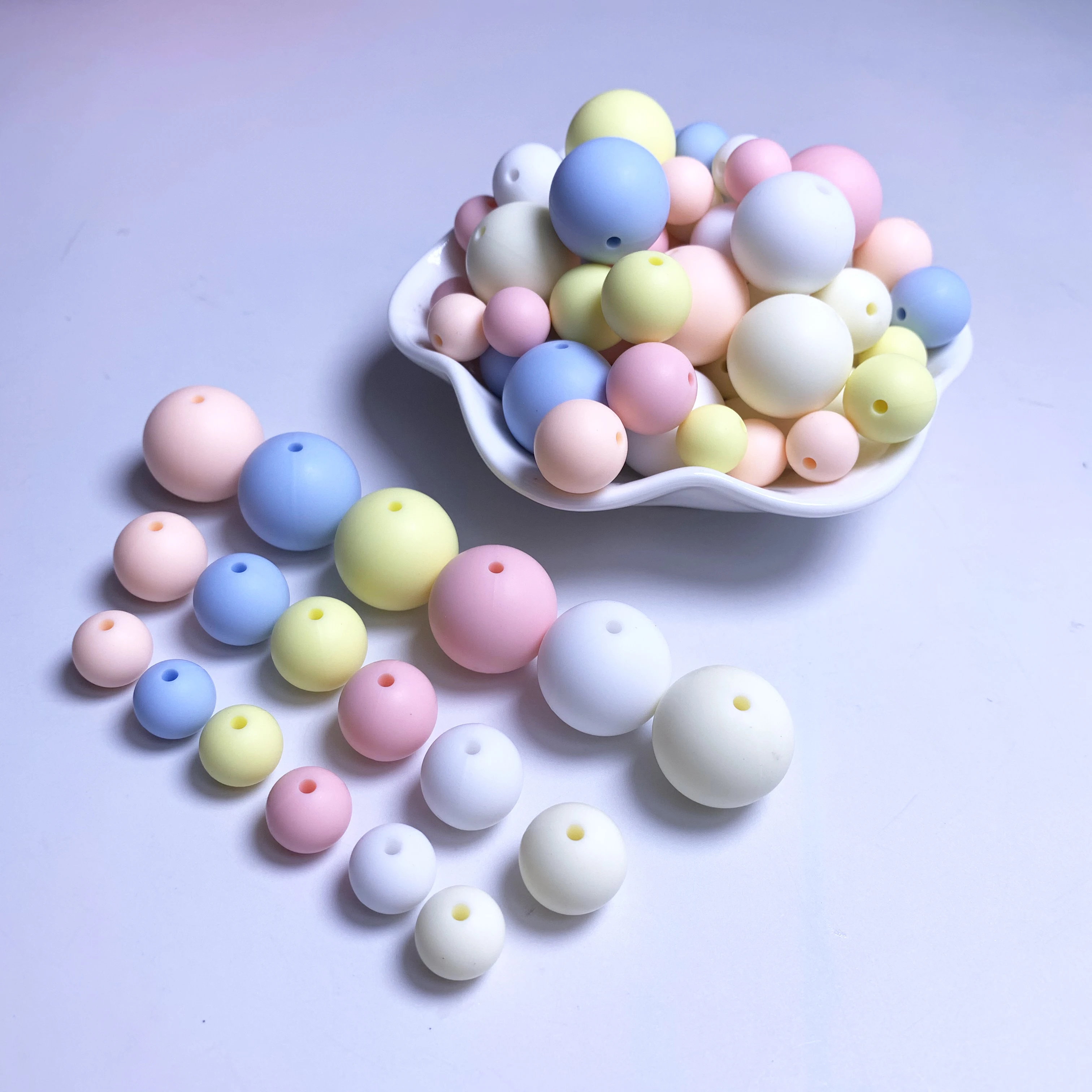 

Baby teether 100PCS Silicone Beads 12MM/15MM/20MM Candy Color Necklace BPA Free Silicone Bead Baby Shower Gift Silicone Teether