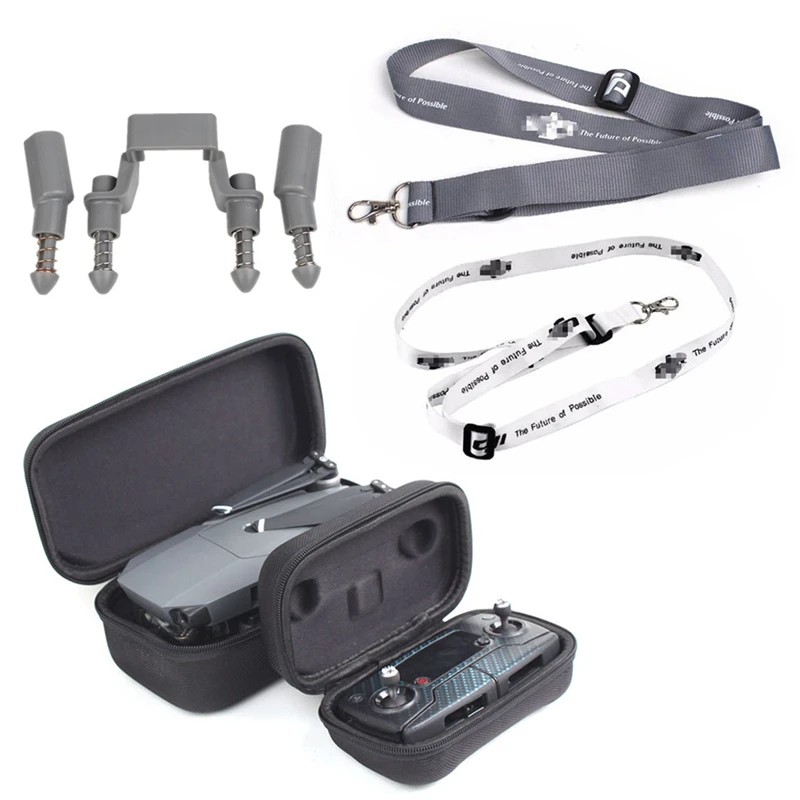 $22.25 4in1 Heightened Landing Gear Damper Drone Body Storage Bag Transmitter Neck Stap Hardshell Box DJI