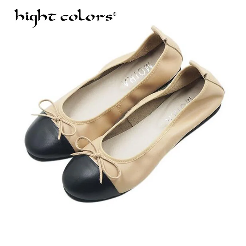

Flat Shoes Woman Loafers Boat Shoes Women Cow Leather Ballet Flats High Quality Luxury Brand Design Casual Shoes 801-03
