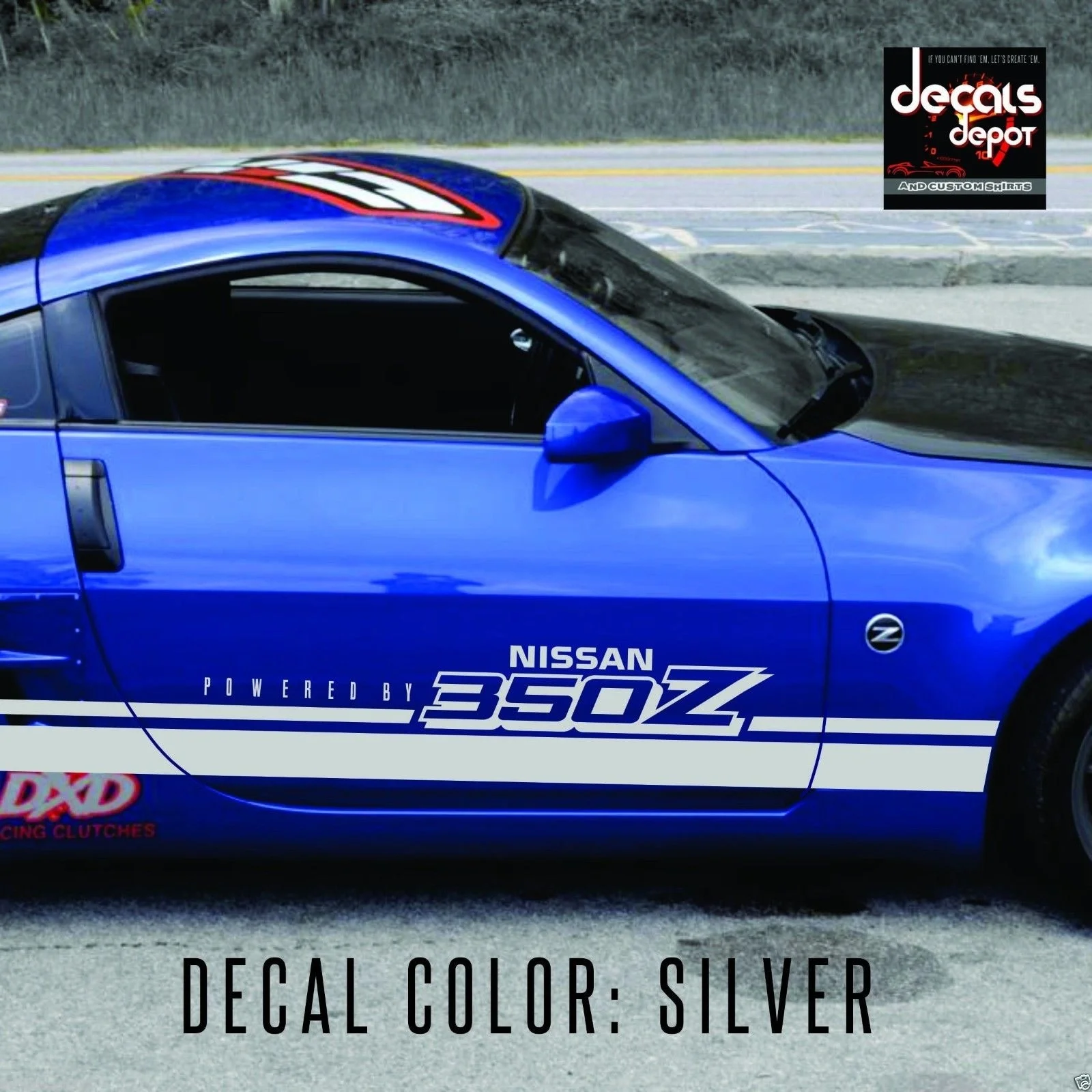 Для 2 шт. Racing Stripes наклейка подходит для NISSAN 350Z Touring Coupe Кабриолет рокер панель |