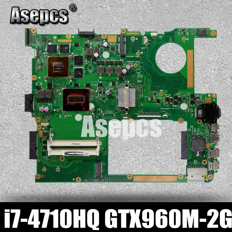 Asepcs G771JM материнская плата для ноутбука ASUS G771JM G771JW G771J G771 тест оригинальная материнская плата I7-4710HQ/4720HQ GTX860M-2G/4G EDP