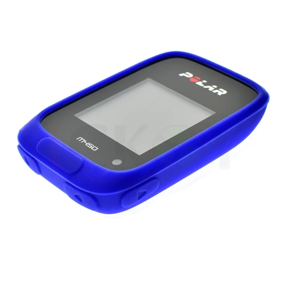 Резиновый защитный кожаный чехол для велокомпьютера gps Polar M450 M460 - Цвет: Синий