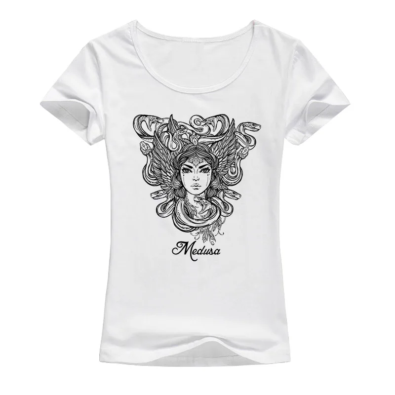 

Medusa T Shirt Adult New Unique Tee Shirt Medusa 2017 Custom Made T-Shirts Womenen's Summer Round Neck Cool Tee A113