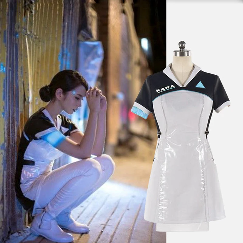 

Detroit: Become Human Kara Cosplay Costume Code AX400 Agent Outfit Girls Fancy Dress Halloween Party Carnival Uniforms