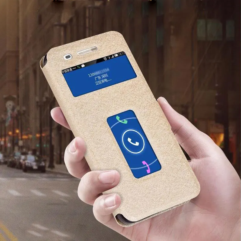 Чехол книжка для ZTE Blade A610 роскошный кожаный чехол с окошком экрана A610C A 610