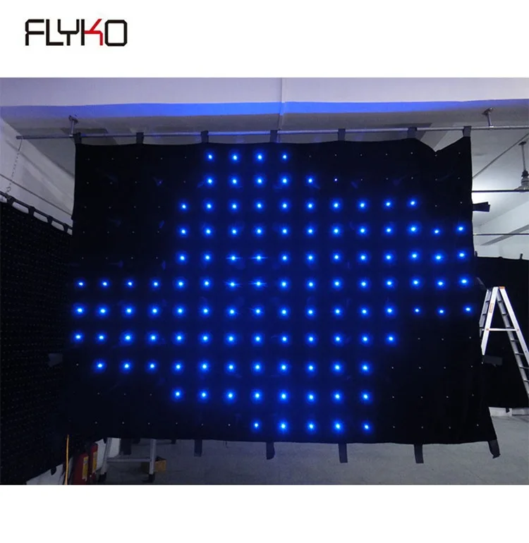 Flyko Новое поступление P18cm 2*4 м фонарик мягкий дисплей полноцветный светодиодный видео занавес бар стены