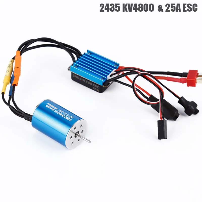 Детали модели автомобиля RC 2435 4800KV 4P бесщеточный двигатель с 25A бесщеточным ESC для