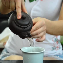 Фиолетовый Глиняный Чайник Китайский Исин керамическая чайная посуда инструменты кунг-фу 2 рта Zisha чайный горшок набор 300 мл~ 400 мл чайная церемония подарок