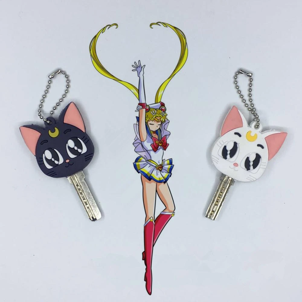 Sailor Moon Luna Purple Cat Keychain Figure Cosplay Cute Pendant Keyring Gift Aliexpress