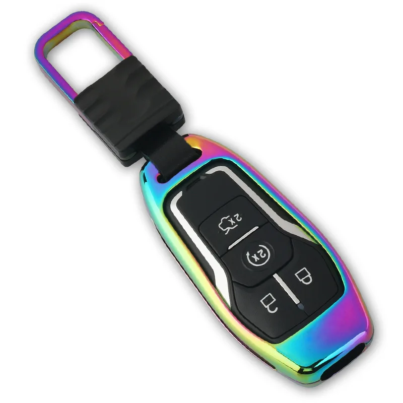 

Automobile Special Key Bag Aluminium Alloy Car Key Case High-grade Car Key Rings Key Chains for Ford Mondeo Edge and Mustang