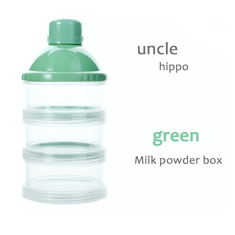 Большой Ёмкость детская молочная коробка большая вместимость порошок контейнер с распылителем 3/4/5 Слои длительного хранения искусственного кормления детей безопасная Материал - Цвет: 3 Layer Green