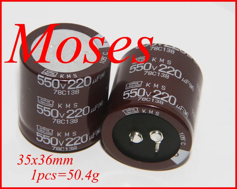 

500v 220uf 550v 100% Original New NI-PPON CHEMI-CON NCC KMS Series Electrolytic Capacitor capacitance Radial 35x36mm