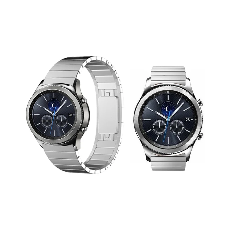 22 мм ремешок для samsung gear S3 классический Frontier из нержавеющей стали ремешок для Galaxy Watch 46 Ремешки для наручных часов для huawei Watch