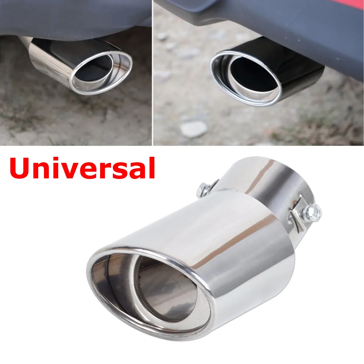 Buy Universal Stainless Steel Silencer Chrome Car Tail