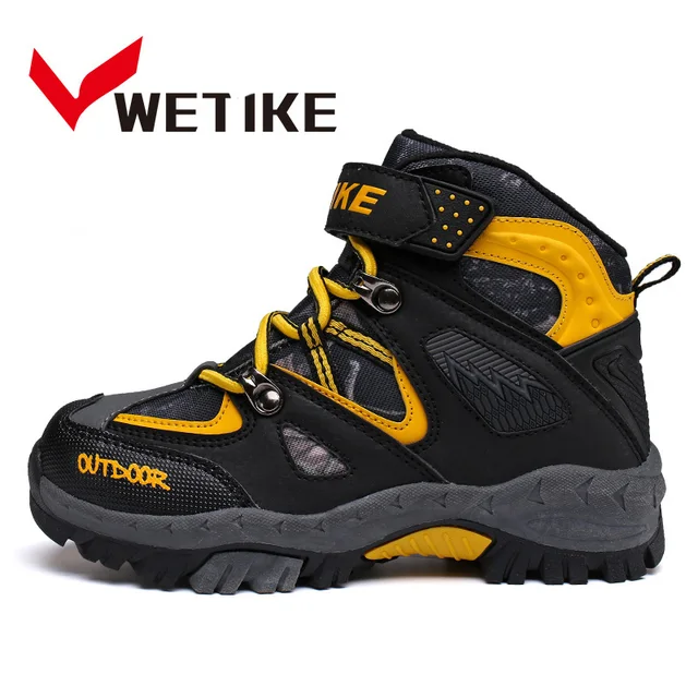 WETIKE Enfants Randonnée Chaussures Filles Garçons Hiver Chaussures Enfants Trekking bottes Escalade Sports de Plein Air