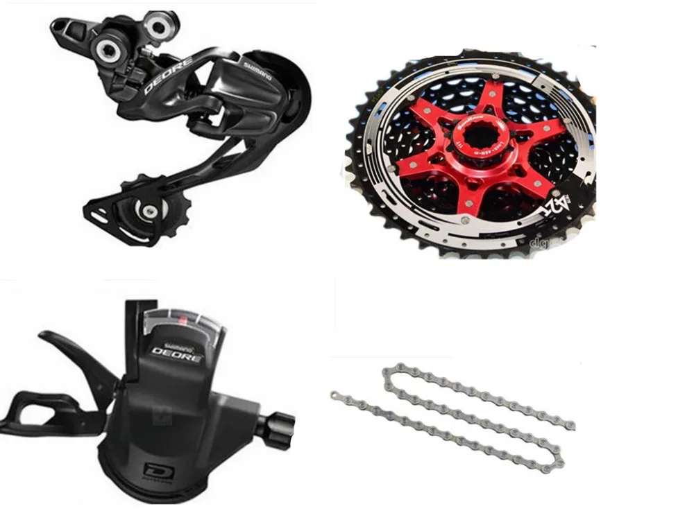 DEORE M610 1x10S 10S скорость 11 42T MTB велосипедный набор с рычагом переключения скоростей