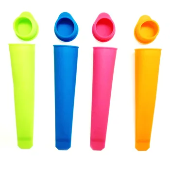 

4pcs DIY Popsicle Molds and Ice Pop Colorful Silicone Maker DIY Ice Cream Makers Popsicle FPing
