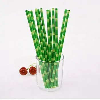 

25pcs Quality Cute Safari Paper Birthday Jungle Bamboo Panda Straws Party Environmental Biodegradable Paper Suction Tube