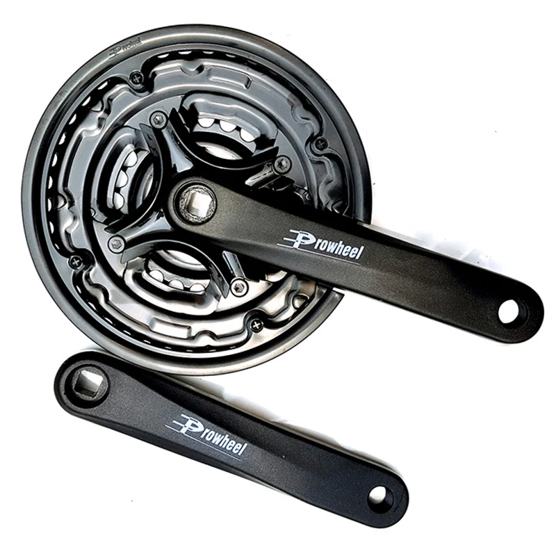 

PROWHEEL 7/8/9 Speed Bike Crank Set MTB 24/34/42T Bicycle Crank Set Hollow Tooth Plate 170mm Bicycle Crankset Sprocket