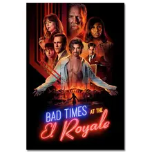 TAAWAA Bad Times at the El Royale Art Silk Movie Poster 14x21 16x24 inches Wall Art Painting For Linving Room Home Decor