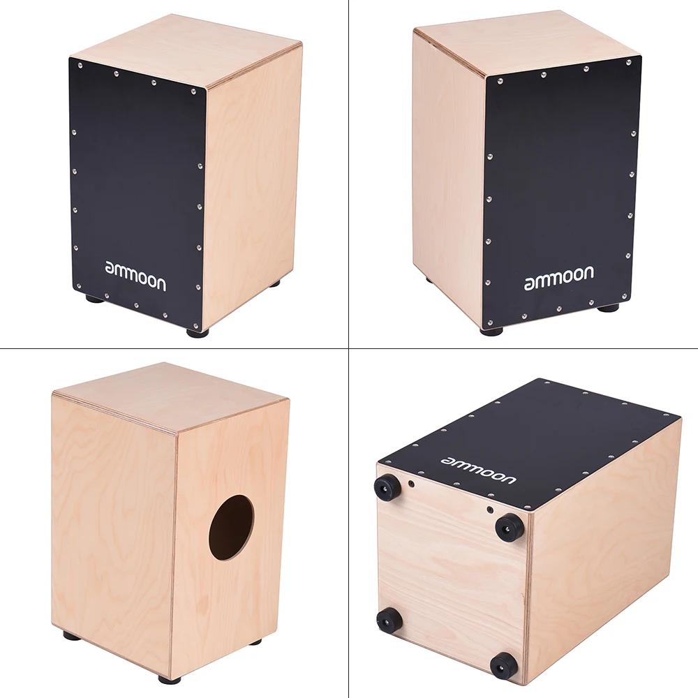 Ammoon деревянный Cajon Box барабан ручной барабан ударный инструмент березовая древесина с регулируемыми струнами сумка для переноски для взрослых