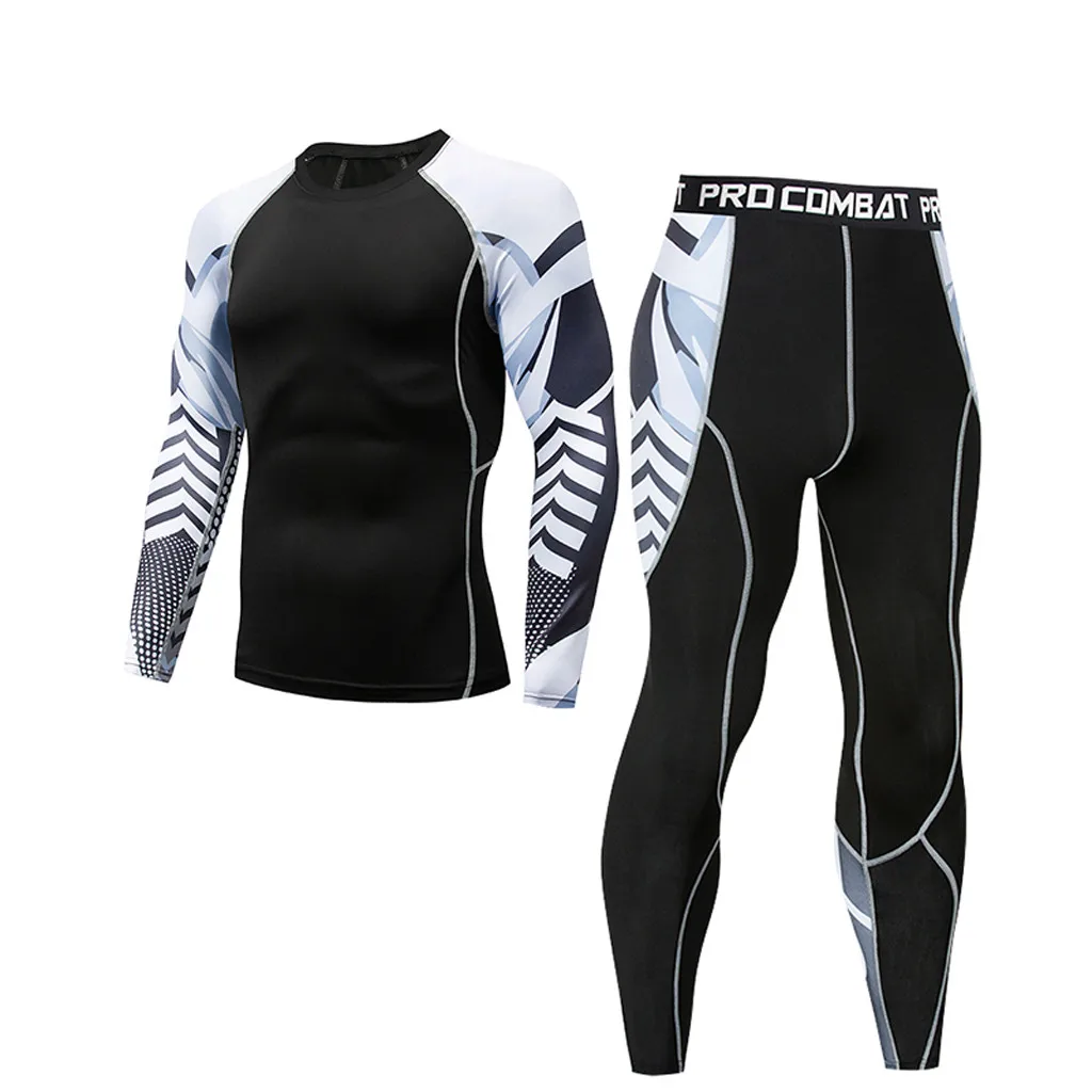 

GYM Tights Sports Men's Compression Sportswear Suits training Clothes Suits workout jogging Sports clothing Tracksuit Dry #XTN