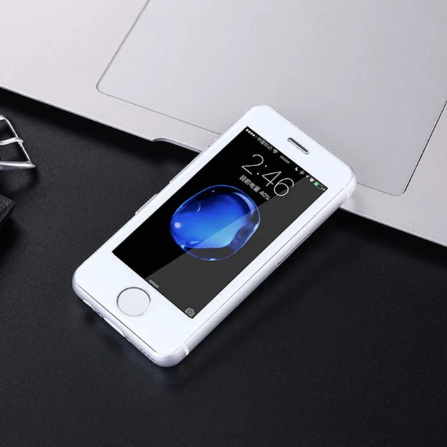 Маленький android телефон Melrose S9 S9P 3g wifi ультра тонкий мини мобильный телефон MTK6580 четырехъядерный сотовый телефон для детей - Цвет: silvery