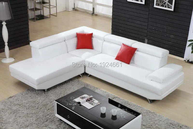 Image hot sale medern design real leather small corner leather sofa