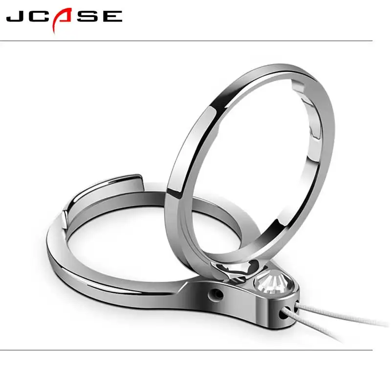 JCASE Metal Lanyard Phone Ring bracket Universal Mobile Phone Holder For Samsung Huawei Xiao mi iphone Drop Anti-lost Bracket