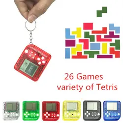 Новый EDC 26in1 тетрис Портативный Ручной игровой консоли игрушки антистресс Keychai подарок для мальчиков Girls-M15