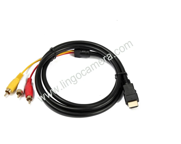 1080P 5 футов 1 м HD мультимедийный интерфейс папа до 3 RCA кабель видео аудио HDTV VGA AV