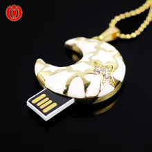 Водонепроницаемый USB флэш 64 ГБ, хрустальное ожерелье USB флэш-накопитель, 4 ГБ 8 ГБ 16 ГБ 32 ГБ флеш-накопитель, usb 2,0/ожерелье/карта памяти/подарок