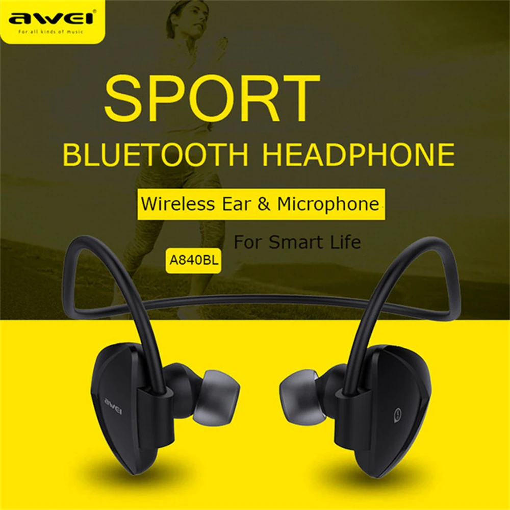 AWEI a840bl blutooth стерео Спорт Auriculares Bluetooth гарнитура для наушников в ухо телефон бутон