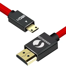 Mini HDMI to HDMI Cable compatible with HDMI 2.0 1.4a (Ultra HD, 4K, 3D, Full HD, 1080p, HDR, ARC, Highspeed with Ethernet)