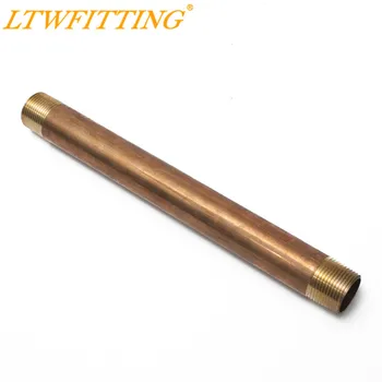 

LTWFITTING Brass Pipe 12" Long Nipple Fitting 1" Male NPT Air Water