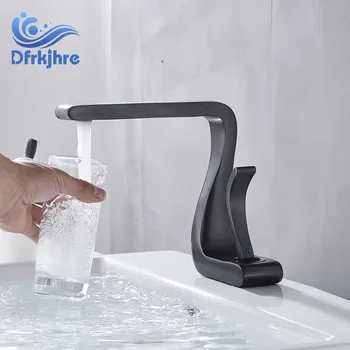

Dfrkjhre Basin Faucet Black Tap Bathroom Shower Faucets Bath Water Deck Mounted Faucets Taps(Black , Nickle Brushed , Chrome )