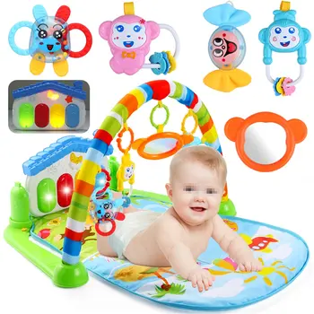 

New 3 in 1 Newborn Baby Multifunction Play Mat Music Piano Fitness Gym Play Activity Mats For Kids Children Gift Toys