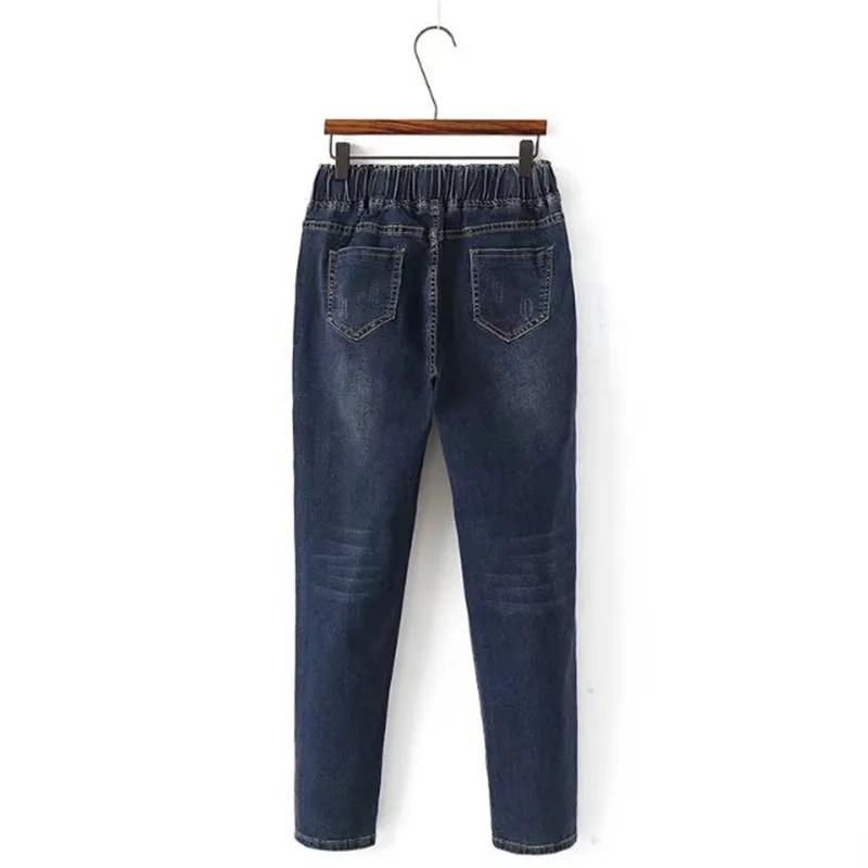 Plus size 5XL Women Jeans 2018 New Autumn Winter Elastic waist Denim Trousers Large size Loose Female Washed Harem Pants 1987 Plus size 5XL Women Jeans 2018 New Autumn Winter Elastic waist Denim Trousers Large size Loose Female Washed Harem Pants 1987
