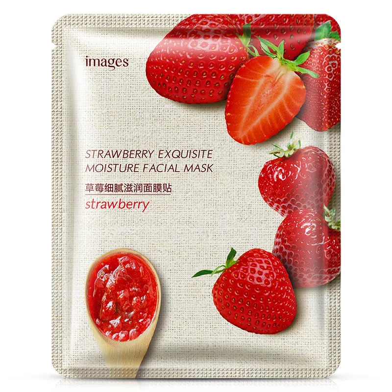 images 5pcs Strawberry mask Facial Care Moisturizing Depth