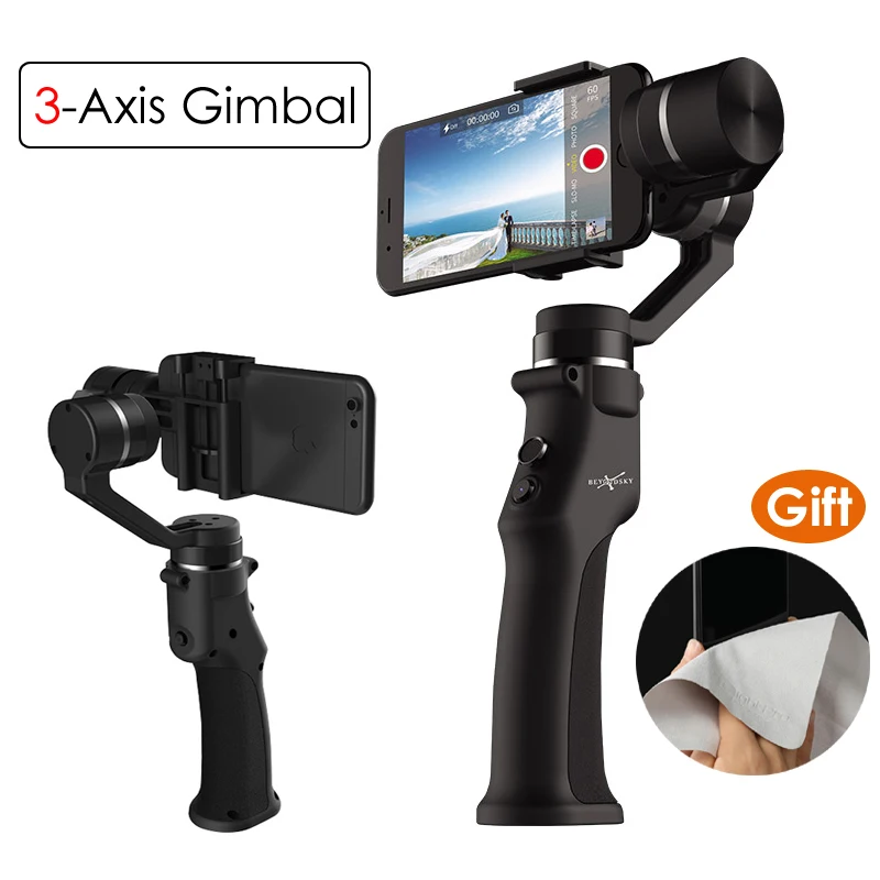 

EYEMIND Smartphone Handheld Gimbal 3-Axis Stabilizer for Phone 8plus X Action Camera Bluetooth APP Selfie Stick estabilizador