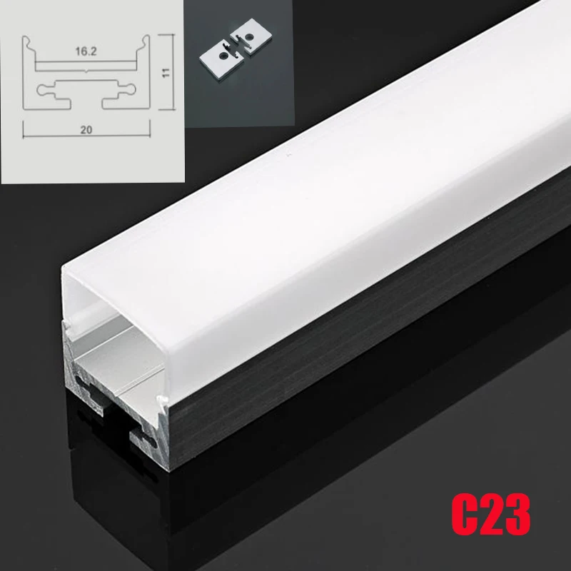 C23 5 комплектов 50 см u-образный светодиодный алюминиевый профиль системы с диффузным покрытием торцевые колпачки алюминиевый профиль для светодиодный бар огни