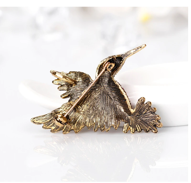 Vintage Rhinestone Brooch Bird (5)