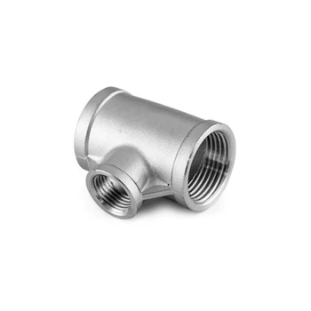 

3/8" 1/2" 3/4" 1" 1-1/4" 1-1/2" BSP Female Thread Tee Three Way 201 Stainless Steel Pipe Fitting Reducer Connector Adapter